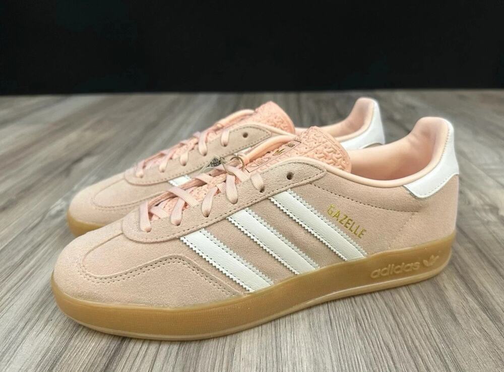 adidas Gazelle Indoor Sandy Pink White Gum Sole IH5484 Womens 9 Sneakers NEW